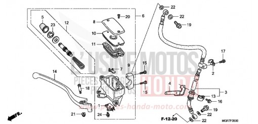 MAITRE-CYLINDRE DE FREIN AVANT CYLINDRE VT750SB de 2011